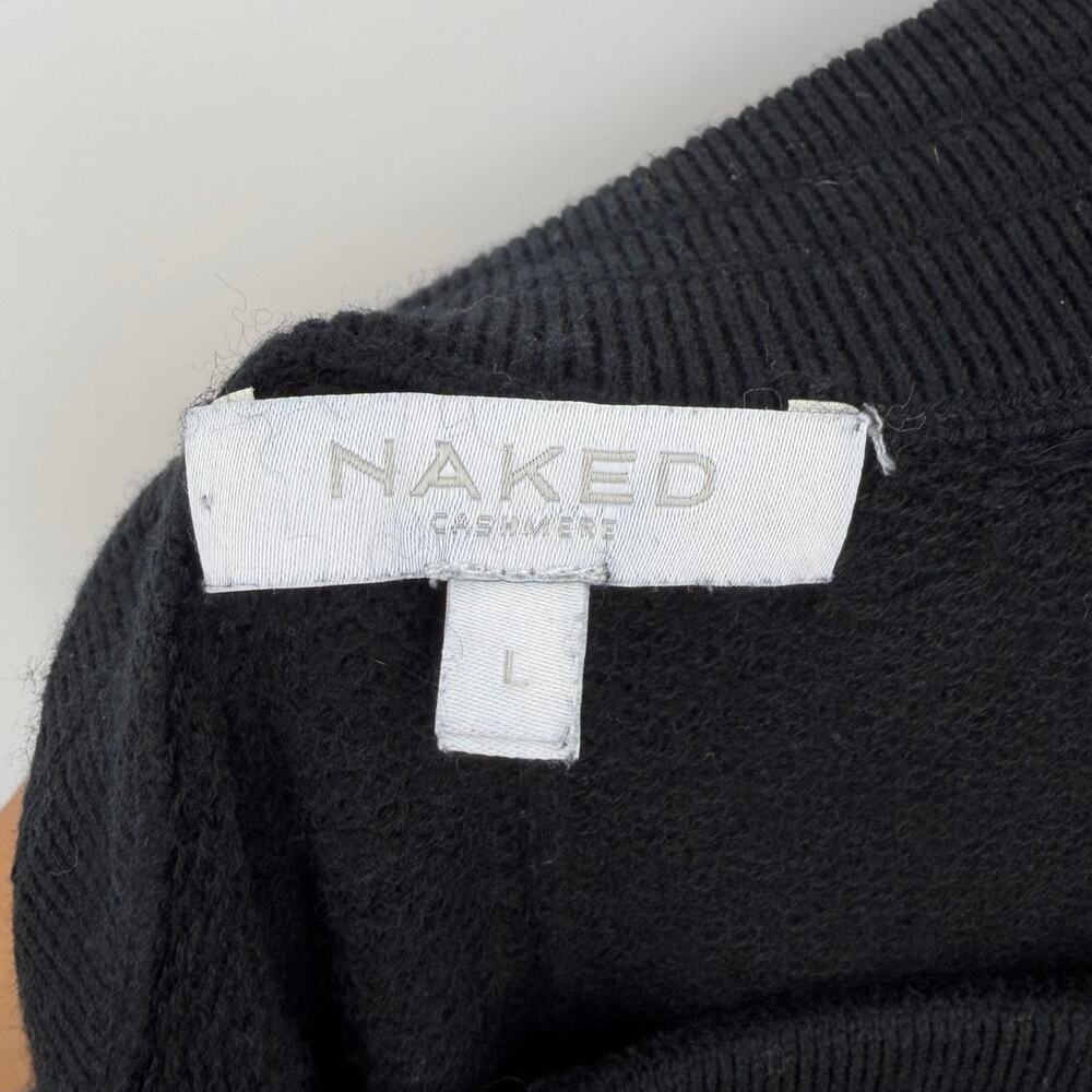 Naked Cashmere | Josie Wide Leg Pants in Black Cotton Cashmere Blend L - Picture 5 of 13
